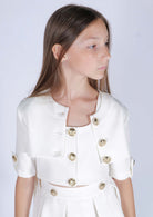 Top Corto con Bottoni Oro HLove bambina