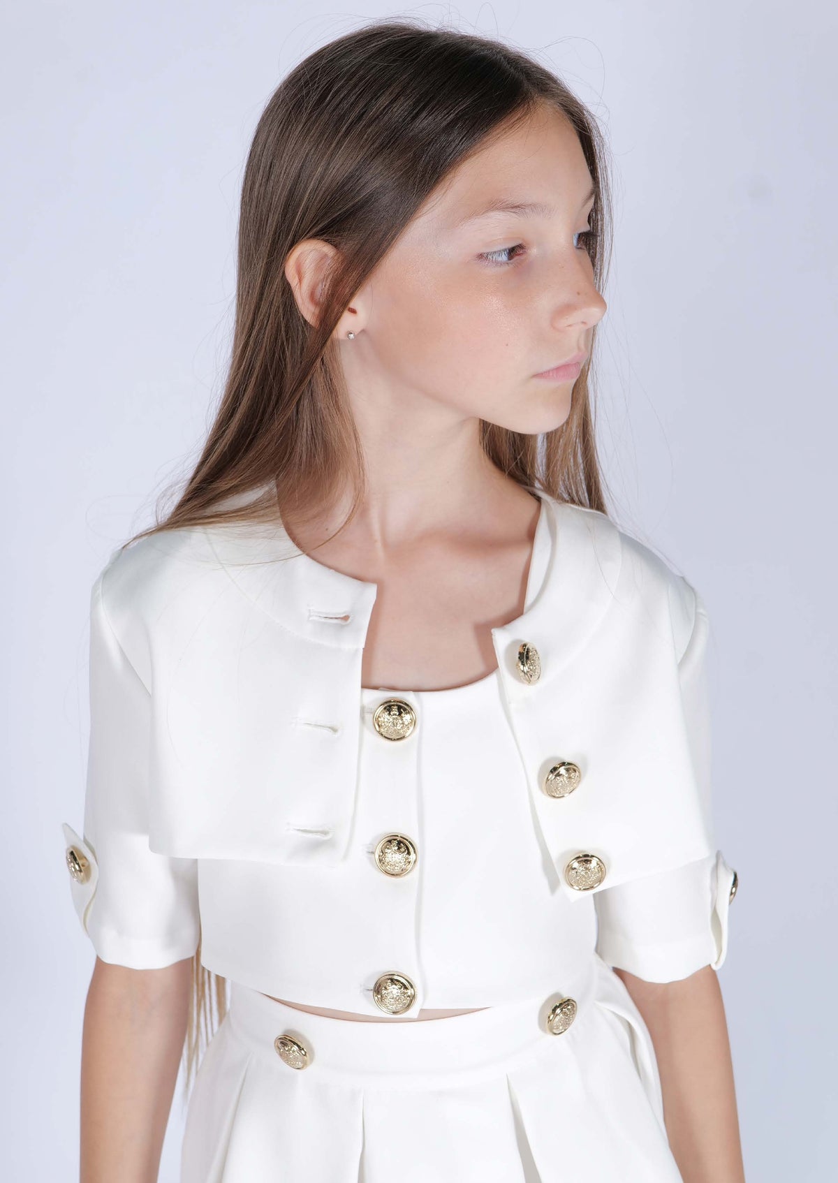 Top Corto con Bottoni Oro HLove bambina