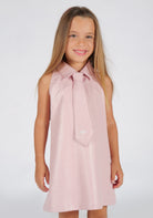 Vestito tessuto gessato colletto revers Fun&Fun bambina