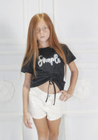 Short con bottone frontale e cerniera zip Fun&Fun bambina