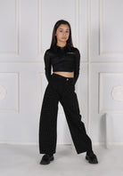 Pantalone Balloon in Denim con Applicazioni di Strass in Tono Marc Ellis bambina
