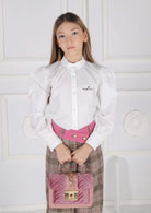 Camicia Corta in Felpa di Cotone con Bande a Contrasto Junior Marc Ellis bambina