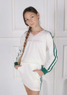 Gonna Corta in Felpa di Cotone con Bande a Contrasto Junior Marc Ellis bambina