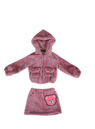 Felpa Neonata in Pink o Camel con Tasconi Sui Fianchi Marc Ellis bambina