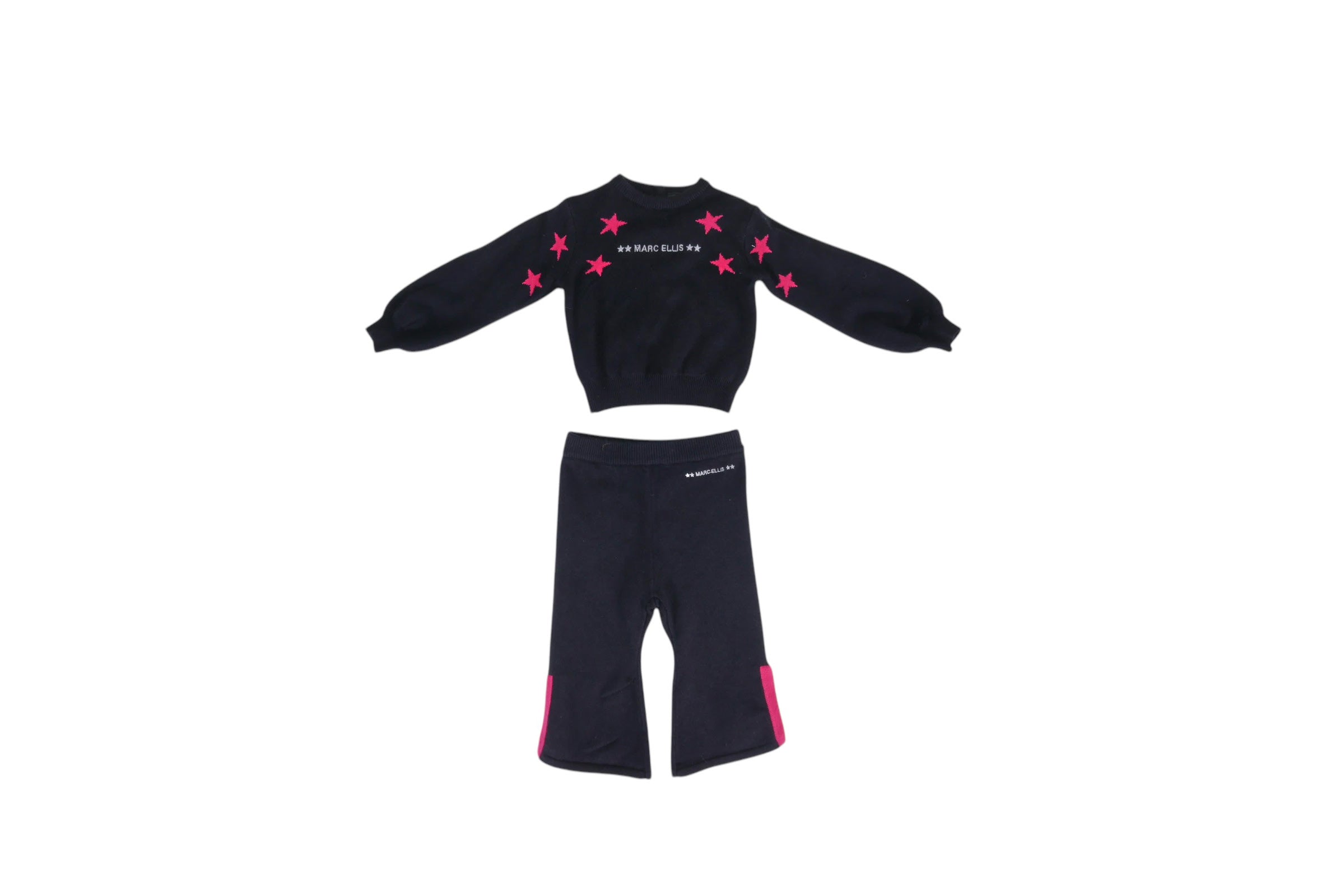 Maglia Maglioncino Neonata con Stelle e Logo sul Petto Marc Ellis bambina