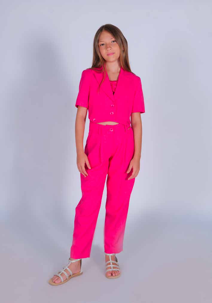 Pantalone tasche america fondo risvolto Marc Ellis bambina Junior