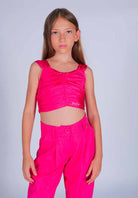 Top cropped bretelle larghe logo Marc Ellis bambina Junior