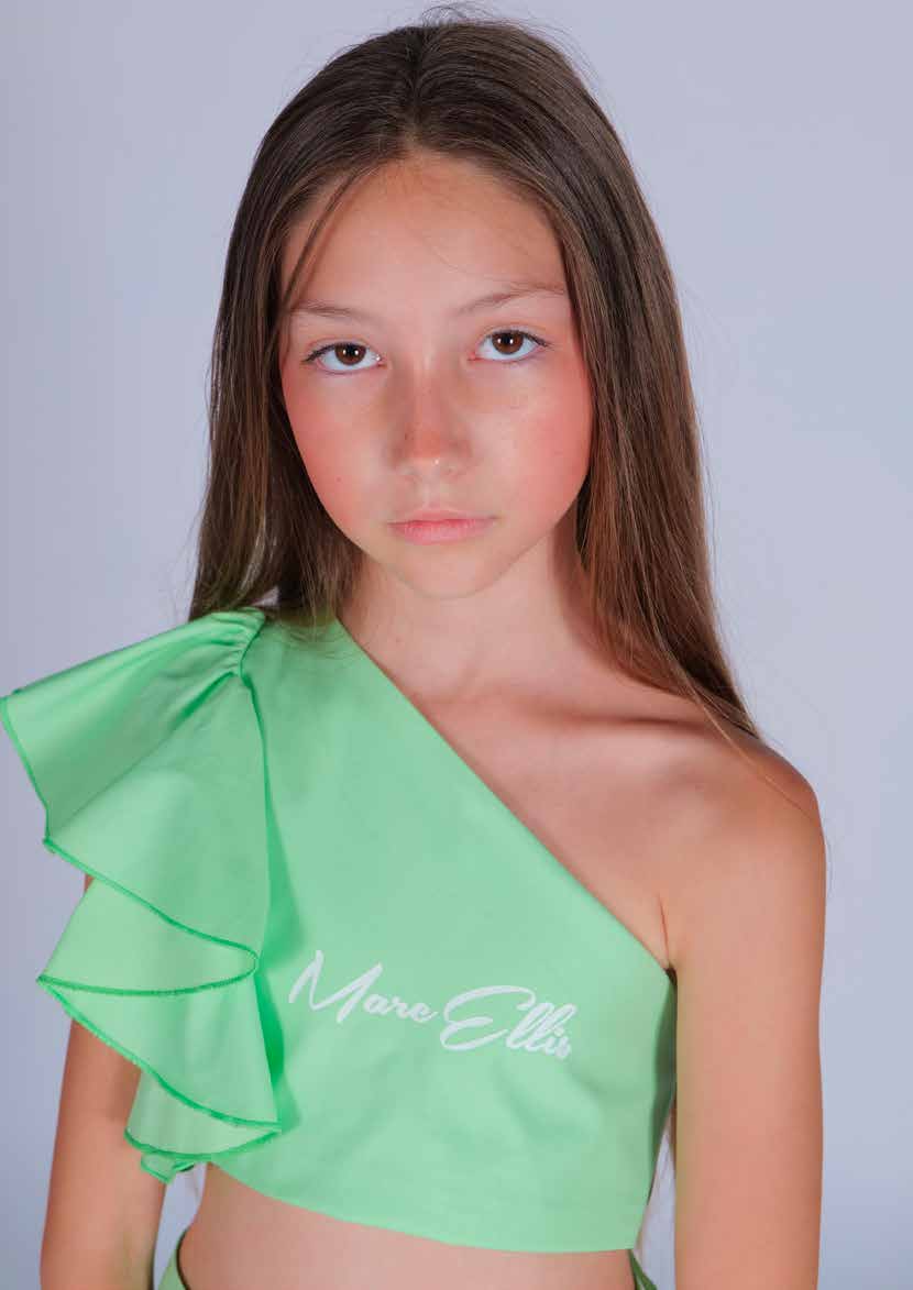 Top Monospalla in Cotone con Rouches e Dettagli Unici Marc Ellis Junior bambina