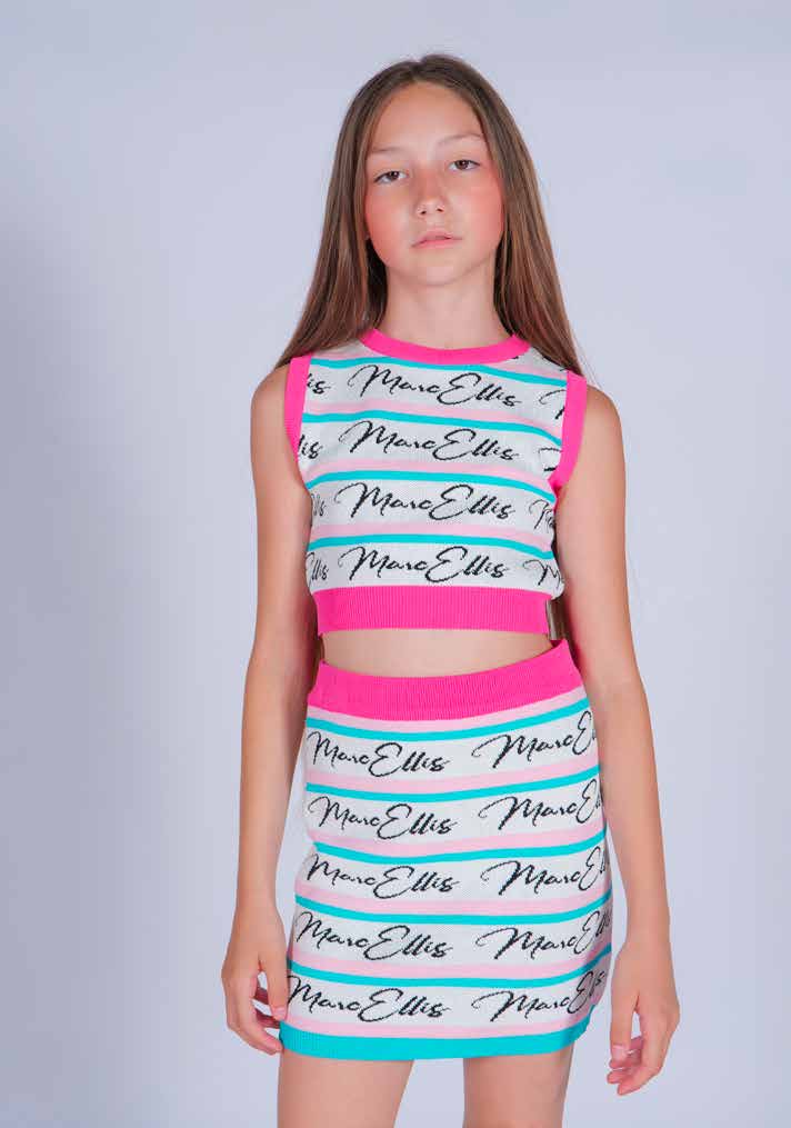 Gonna in filo jacquard modello tubino Marc Ellis bambina Junior