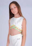 Top con passamaneria paillettes multicolor Marc Ellis bambina Junior