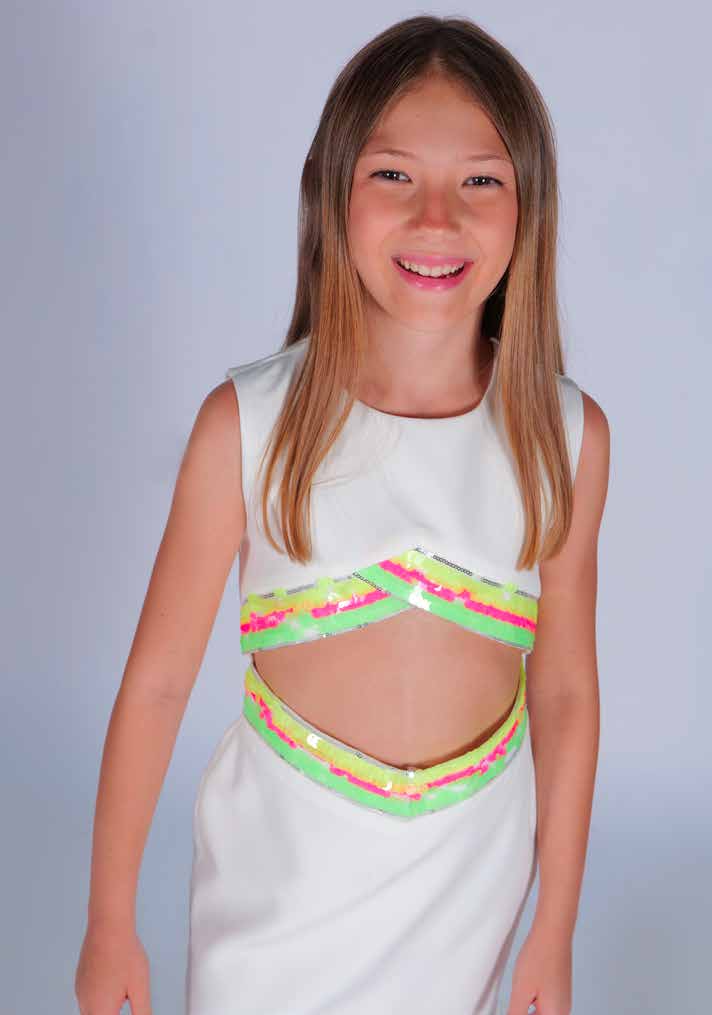 Abito tubino cut-out paillettes Marc Ellis bambina Junior