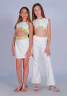 Pantalone vita alta modello zampa Marc Ellis bambina Junior