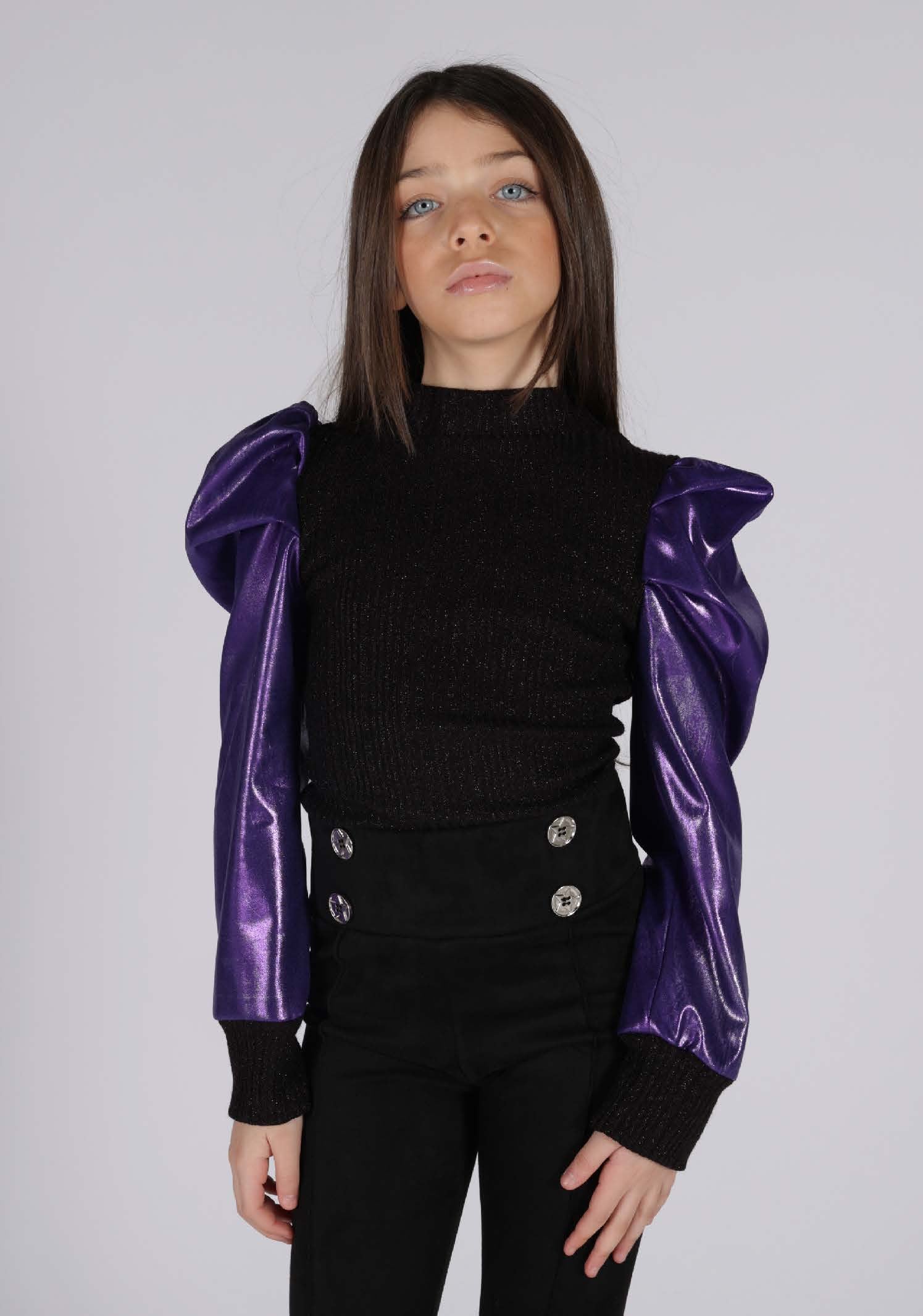 Maglia Lurex Nero Marc Ellis bambina
