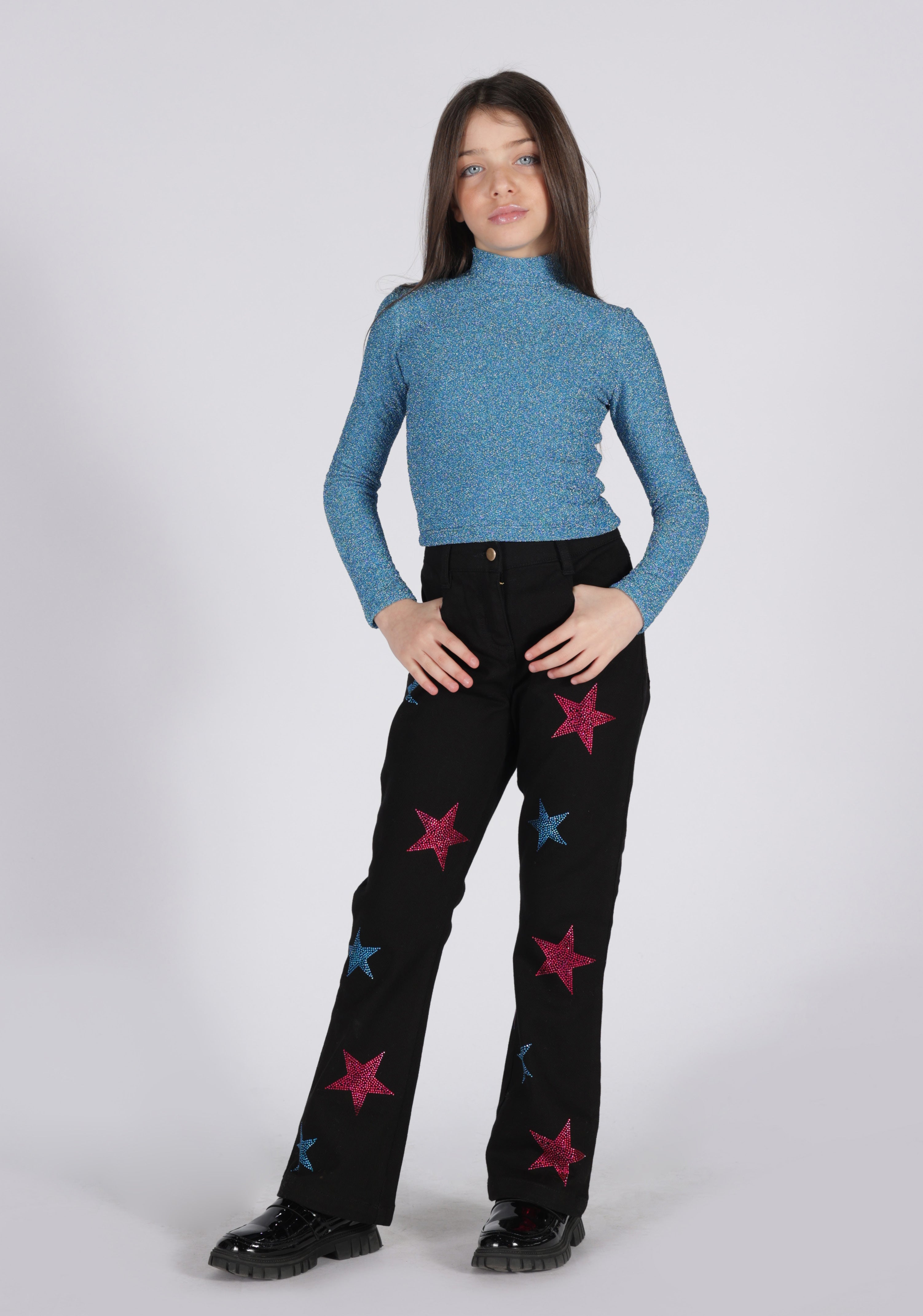 T-shirt Mezzo Collo Celeste Marc Ellis Junior bambina