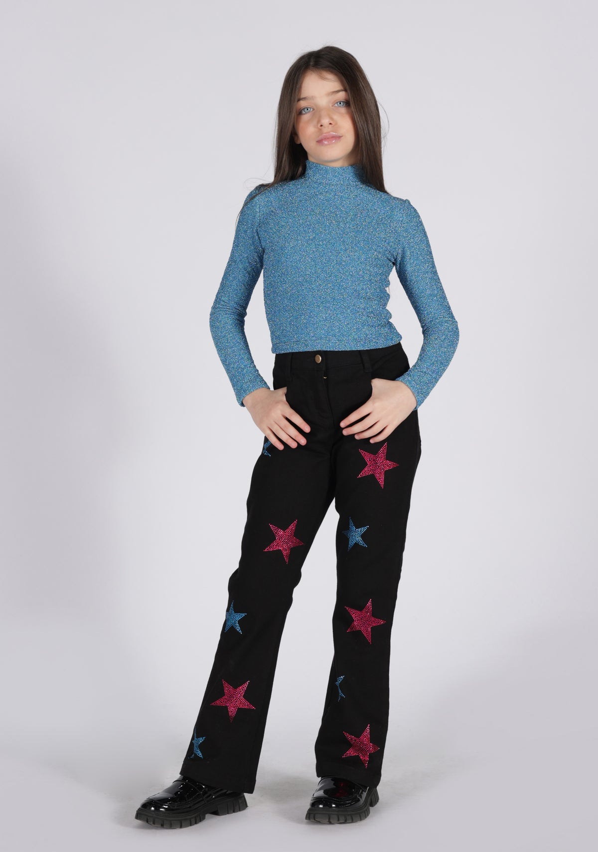 T-shirt Mezzo Collo Celeste Marc Ellis Junior bambina