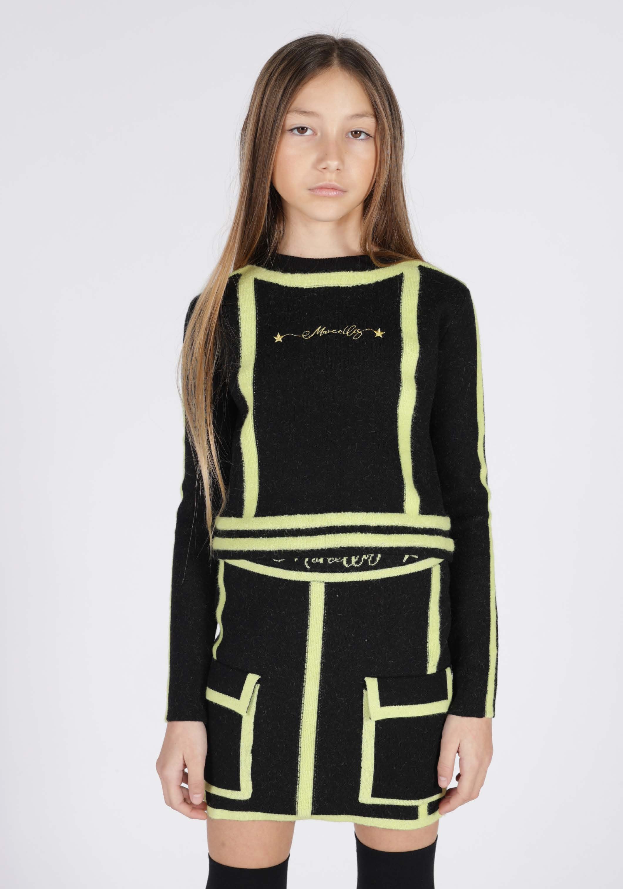Maglia Lana Nero Marc Ellis bambina