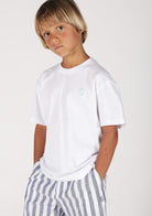 T-shirt Basic Bianca, Blu o Orange, Made in Italy Siviglia bambino