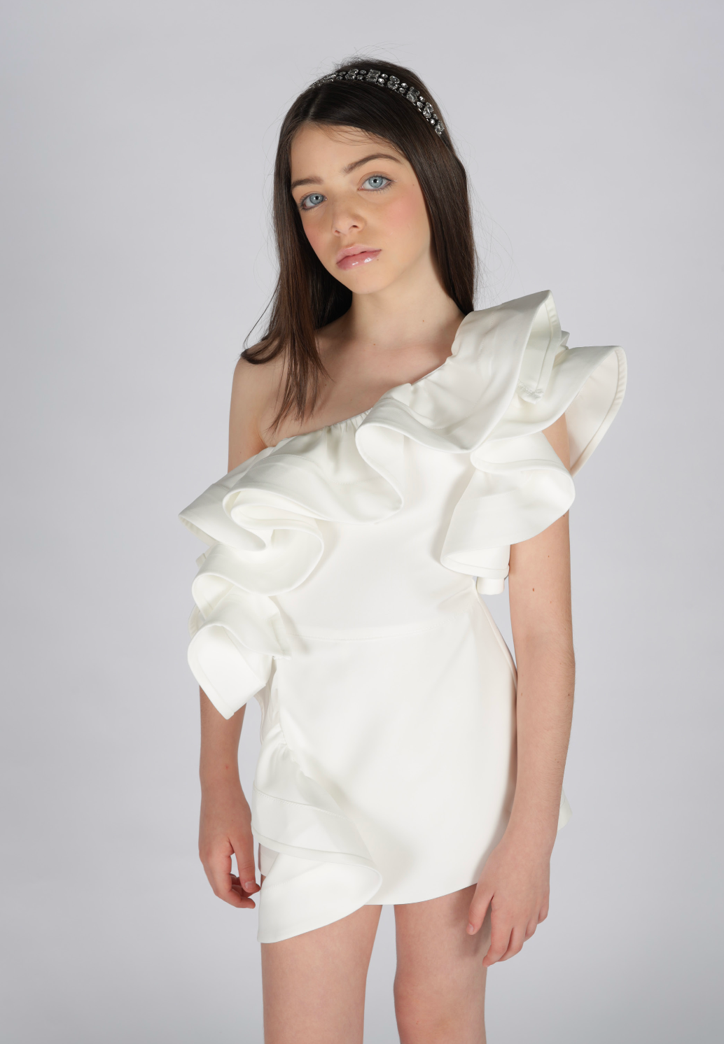 Tuta elegante tutina monospalla Fun&Fun Couture bambina