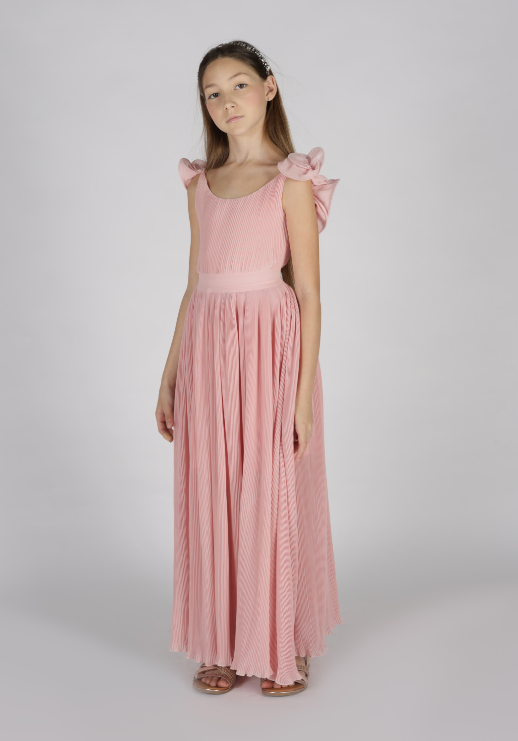Abito lungo tulle plissettato Fun&Fun Couture bambina