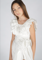 Top taffetà plissettato Fun&Fun Couture bambina