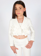 Blazer fiori applicati Fun&Fun Couture bambina