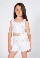 Top cropped scollo quadrato Fun&Fun Couture bambina