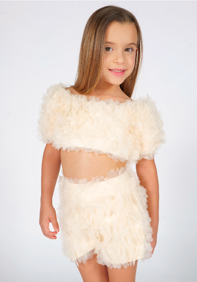 Short applicazioni floreali Fun&Fun bambina