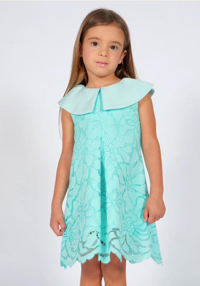 Abito svasato in pizzo Fun&Fun Couture bambina