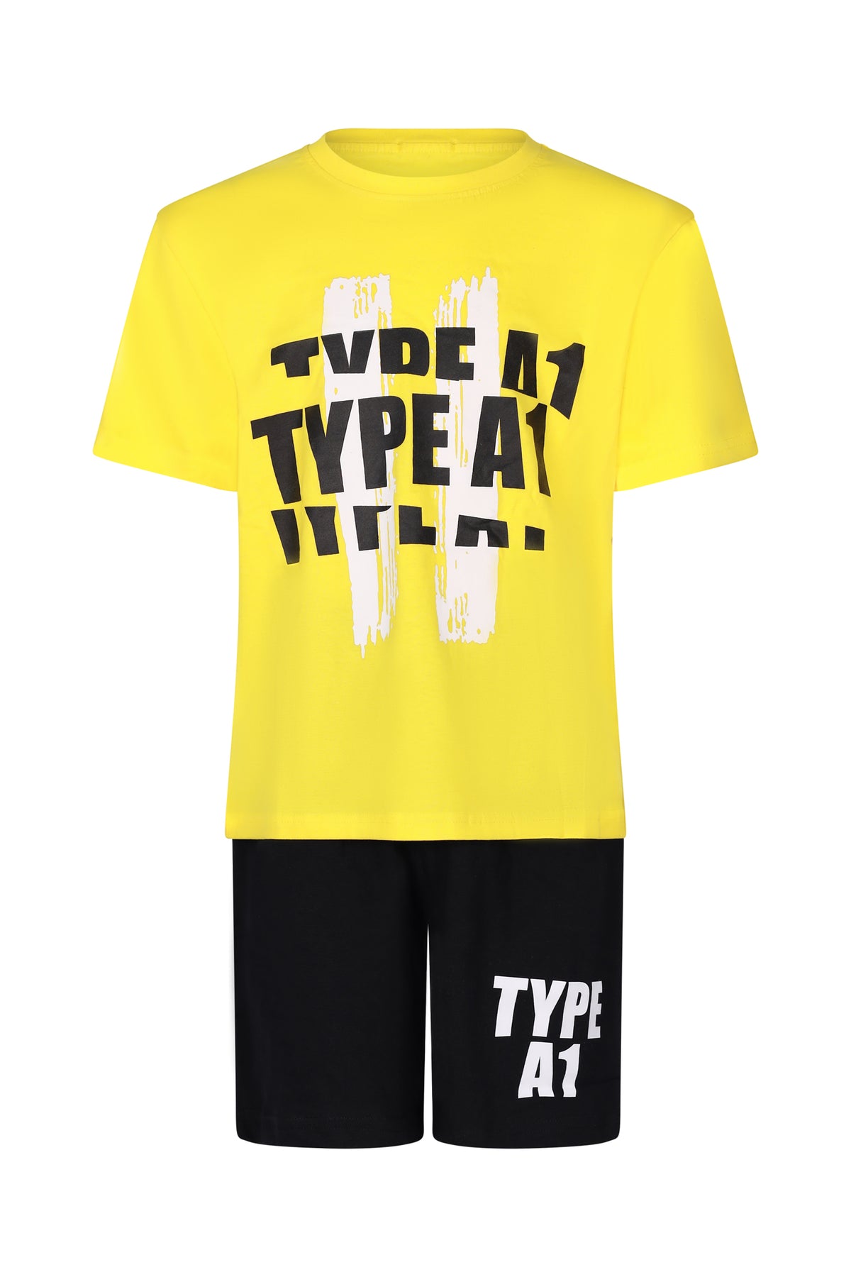 Completo in Cotone Black White e Yellow Black Type-A1 bambino