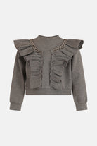 Felpa in Punto Milano con Rouche Baby Fun&Fun Bambina - FW26