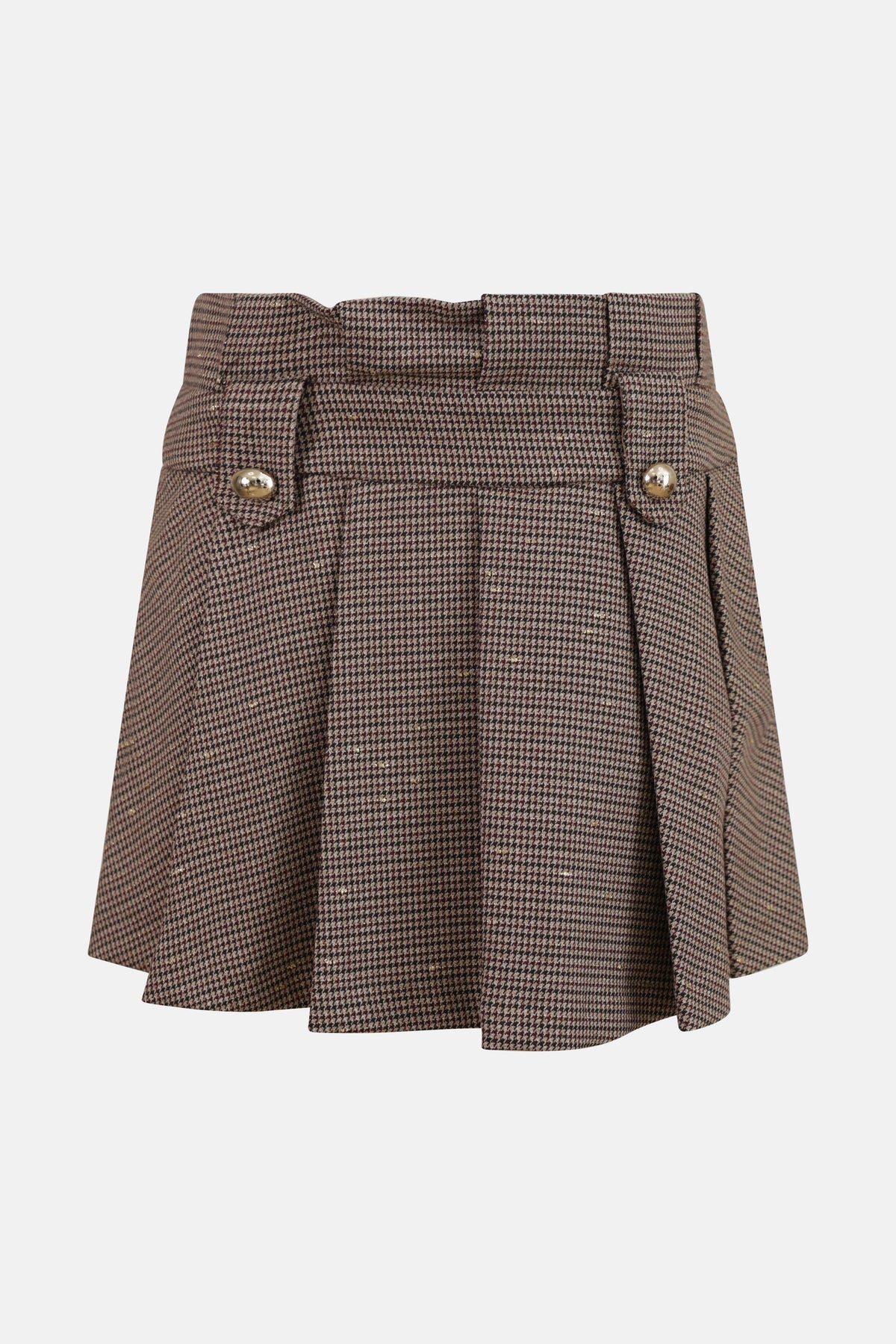 Gonna a Pieghe in Pied de Poule Junior Fun&Fun Bambina - FW26