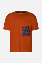 T-shirt con Taschino Fantasia Orange o Blu, Mezze Maniche, Regular Fit Siviglia bambino