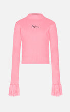 Maglia lana a coste Hate-Love bambina