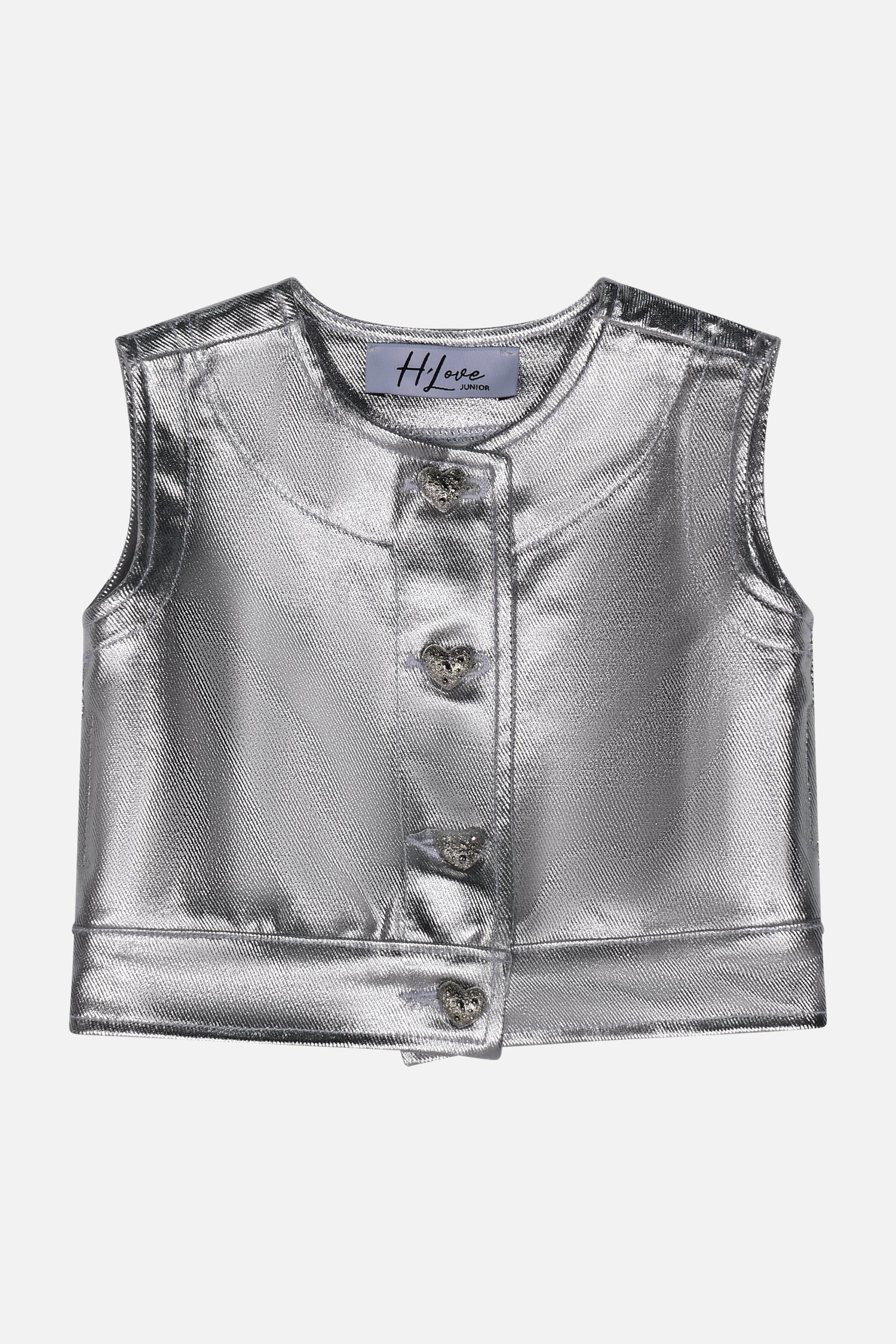 Gilet argento HLove bambina