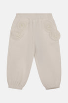Pantalone in Felpa con Ricamo Fiore Neonato Fun&Fun Bambina - FW26