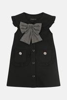Abitino Ampio in Punto Milano con Fiocco Neonato Fun&Fun Bambina - FW26