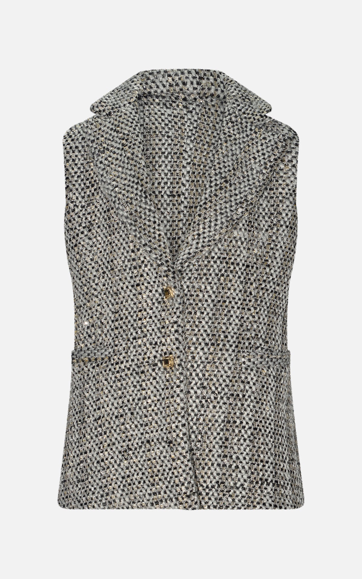 Gilet multicolor con bottoni gold HLove bambina