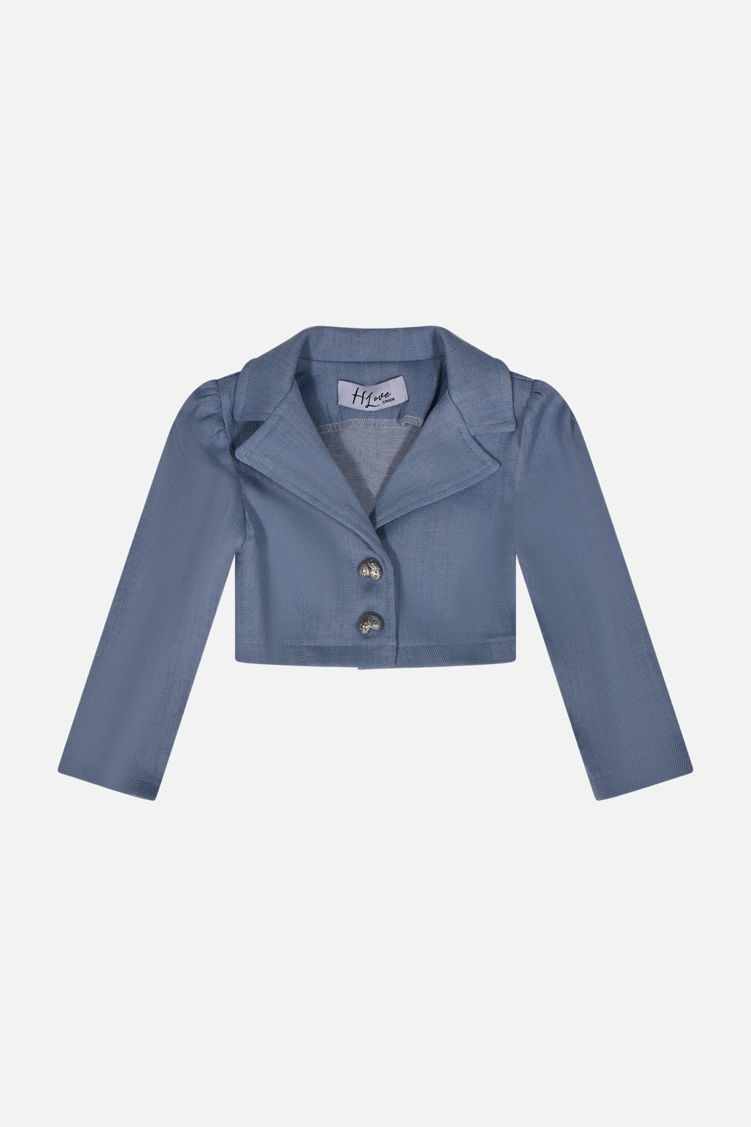 Giacca celeste e denim HLove bambina