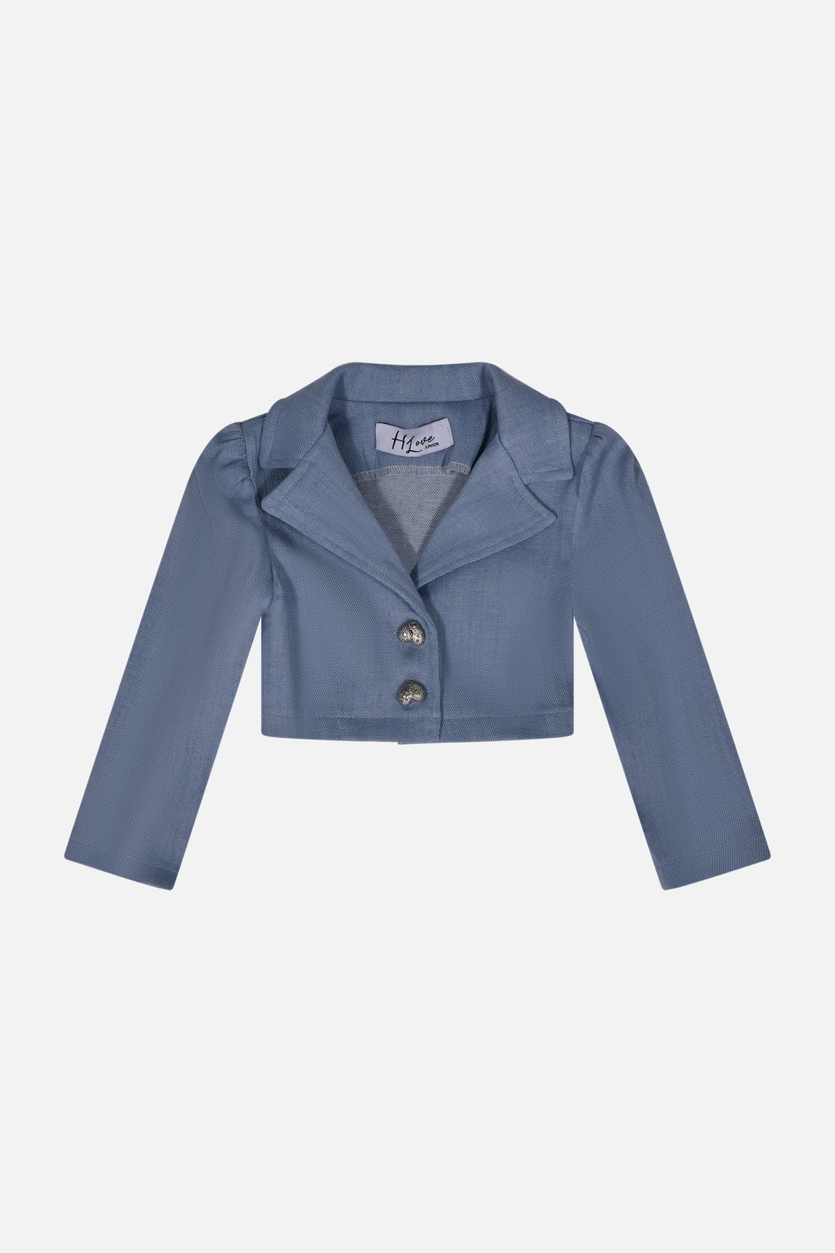 Giacca celeste e denim HLove bambina