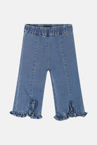 Pantalone Denim Lungo con Rouche Neonato Fun&Fun Bambina - FW26