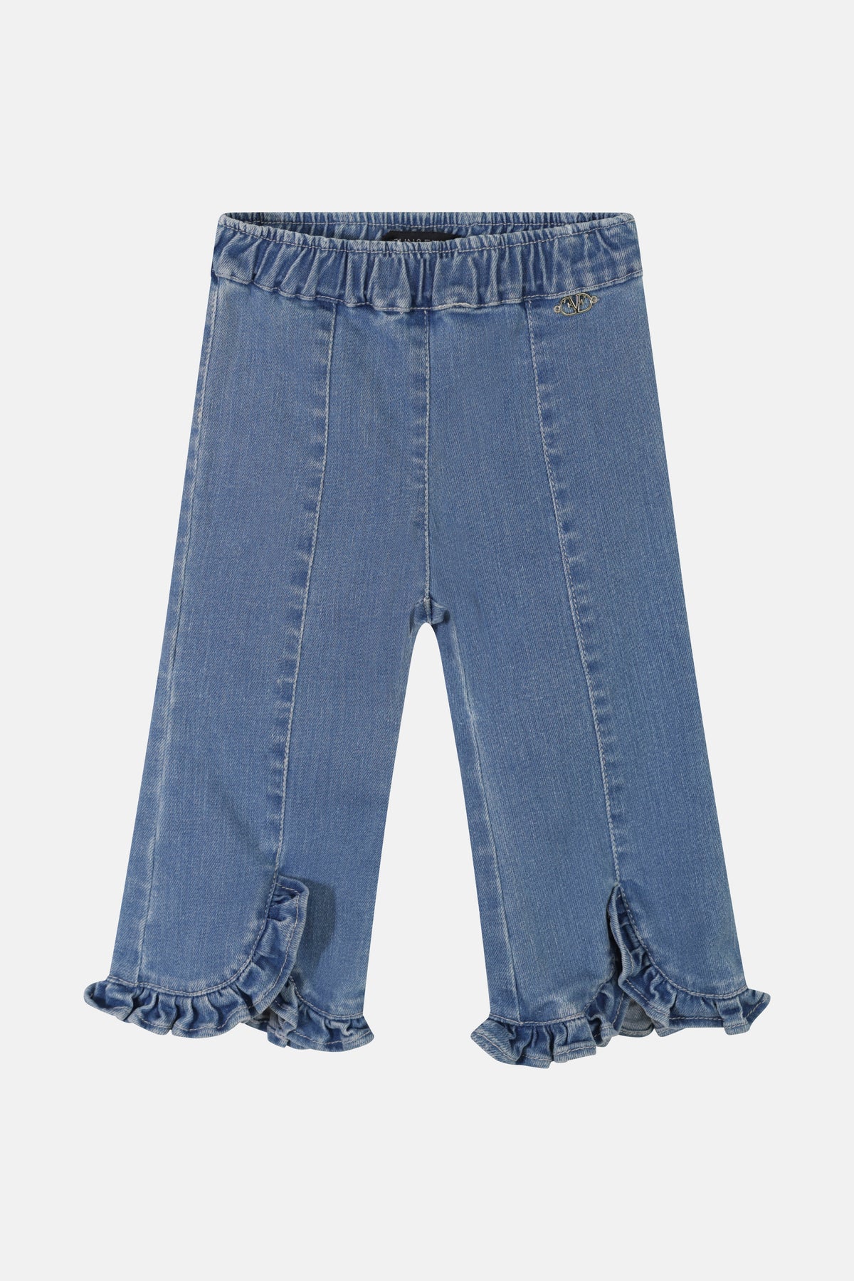Pantalone Denim Lungo con Rouche Neonato Fun&Fun Bambina - FW26