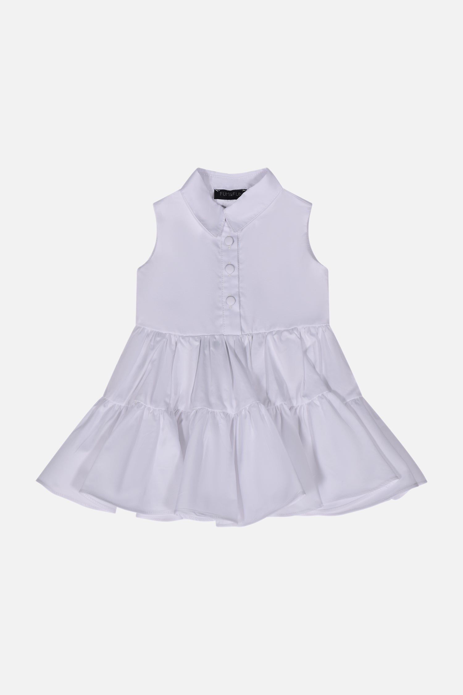 Abitino cotone collo rever Fun&Fun baby bambina