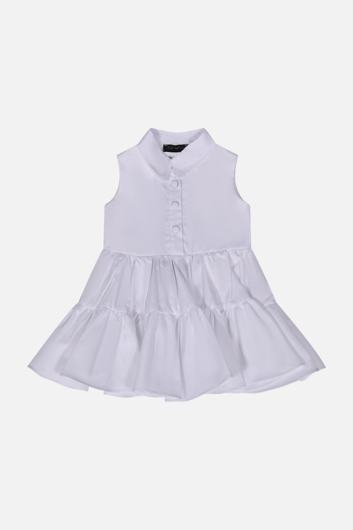 Abitino cotone collo rever Fun&Fun baby bambina