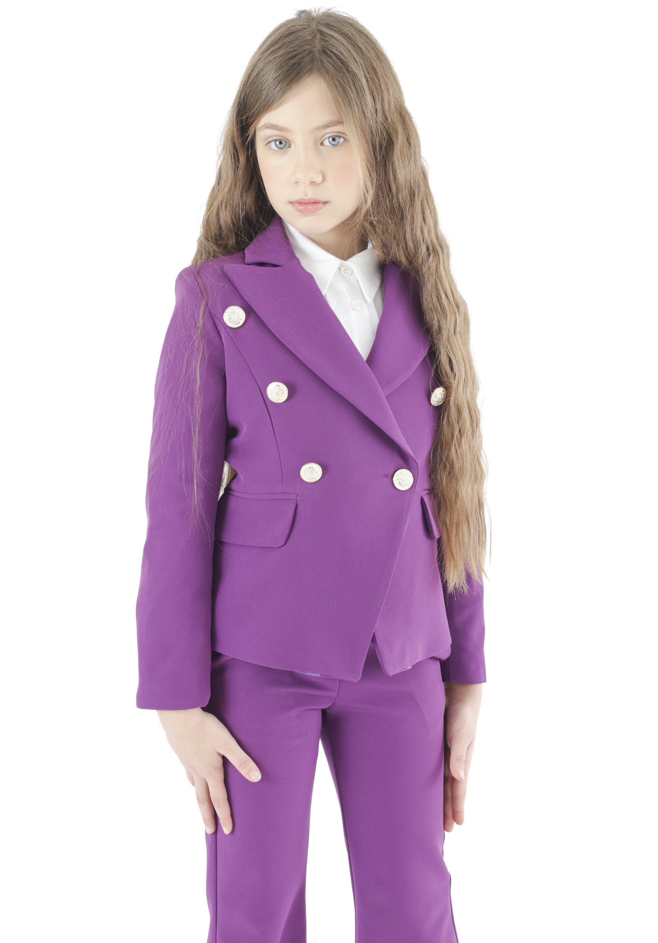 HLove Pantalone Viola e Burro Junior Bambina - FW26