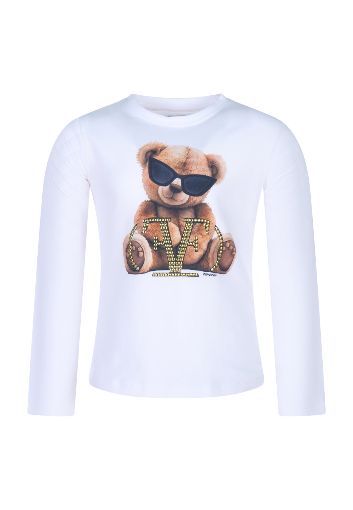 T-shirt bianca Fun&Fun bambina baby