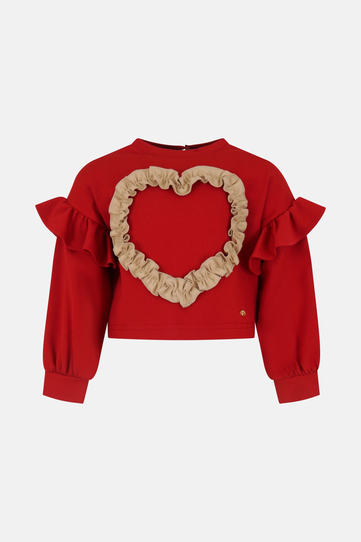 Felpa Girocollo con Rouche a Contrasto Baby Fun&Fun Bambina - FW26