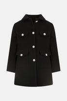 Cappotto in Panno Collo Tondo Baby Fun&Fun Chic Bambina - FW26