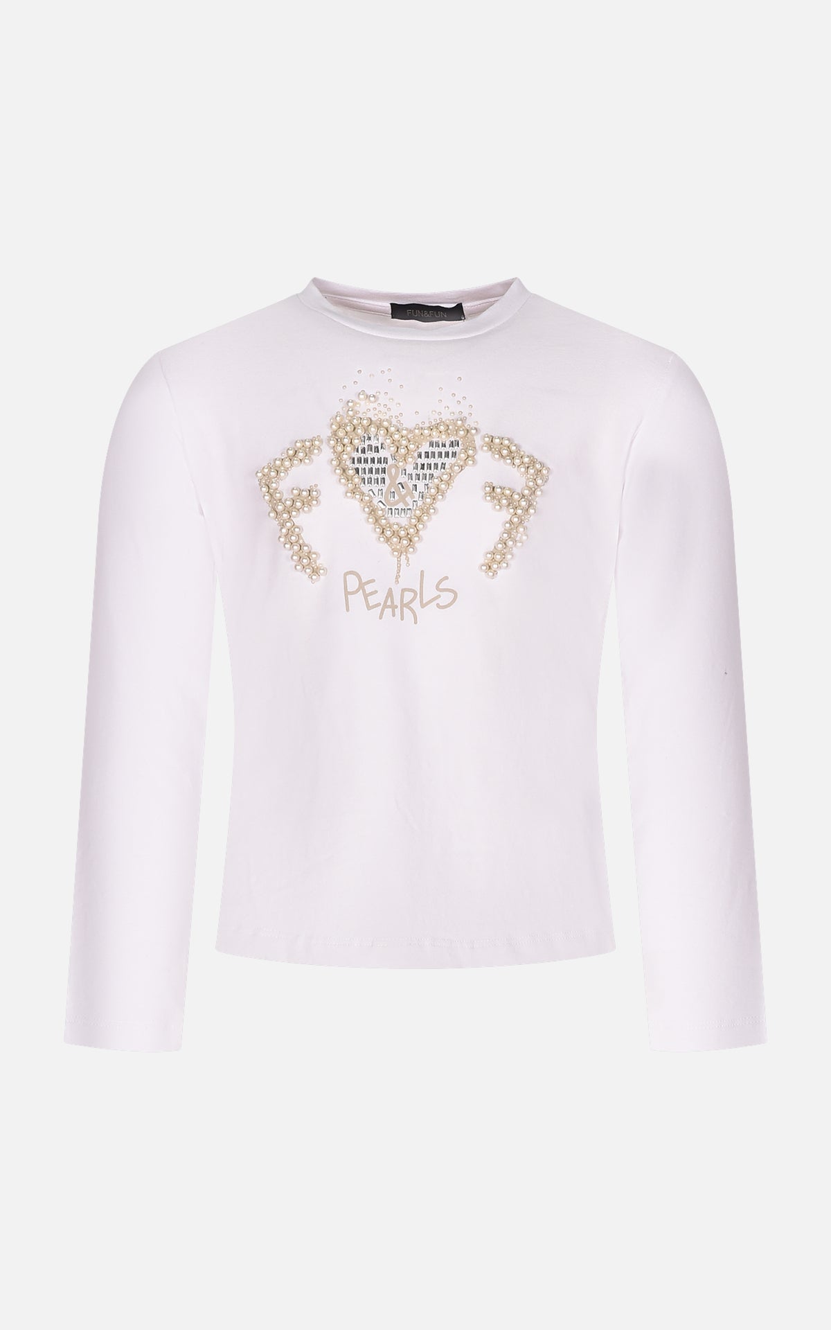 T-shirt bianca Fun&Fun bambina baby