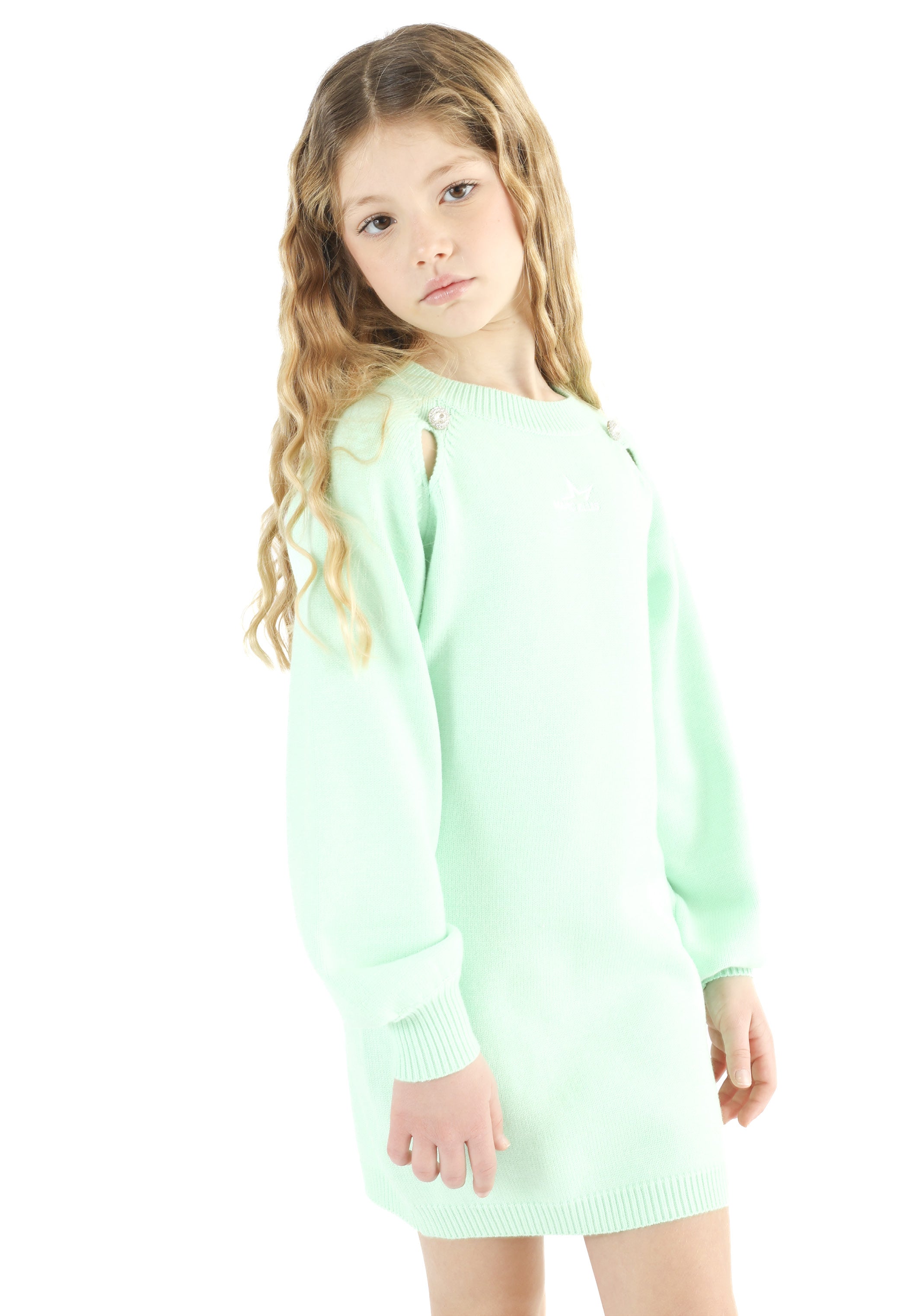 Abito in Maglia con Bottoni Gioiello Junior Marc Ellis Bambina - FW26