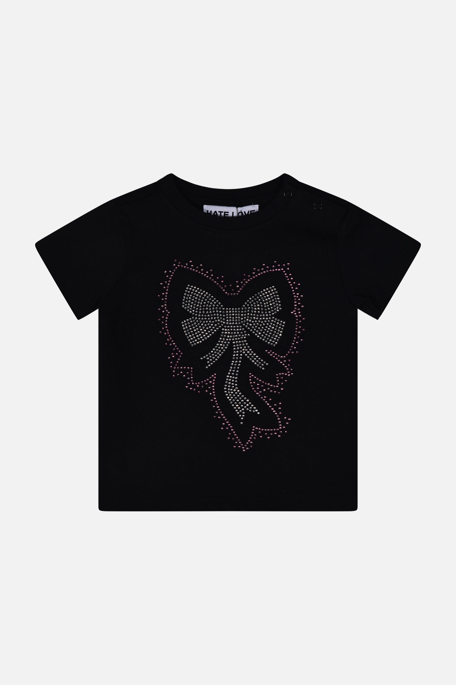 T-shirt nero e bianco panna HLove bambina